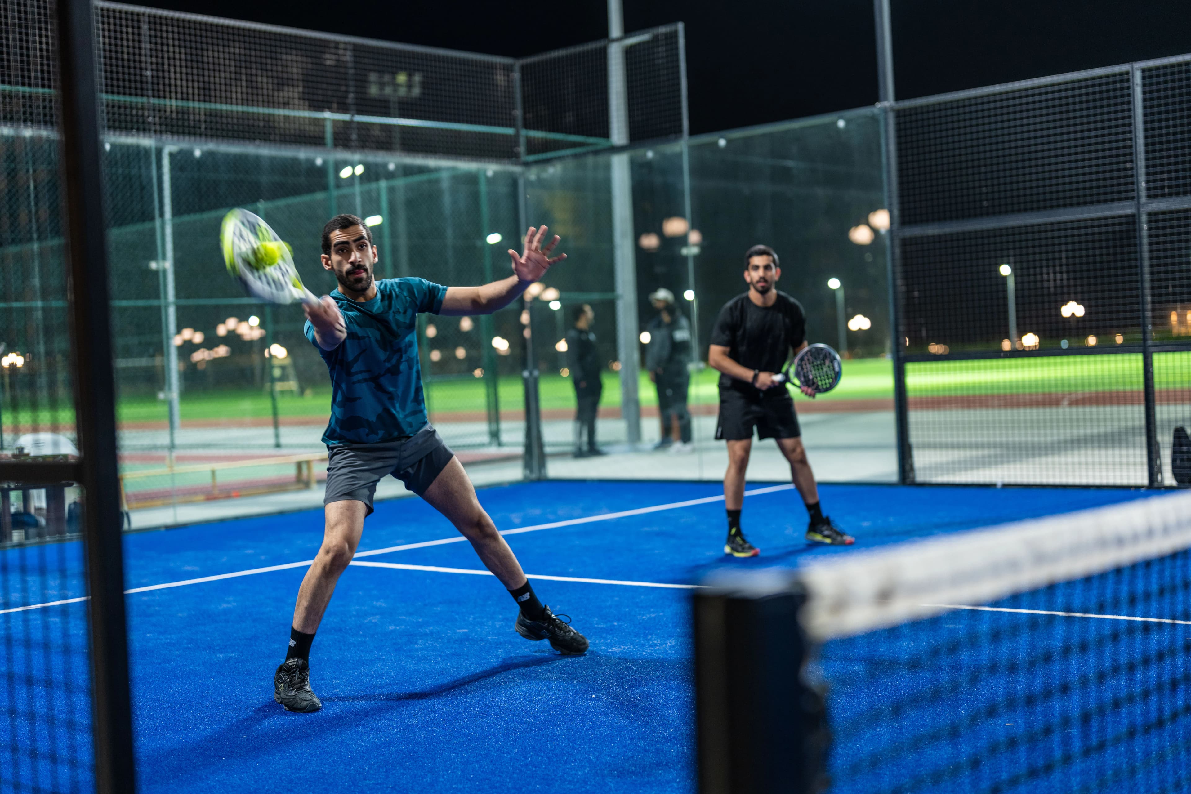 Students playing padel