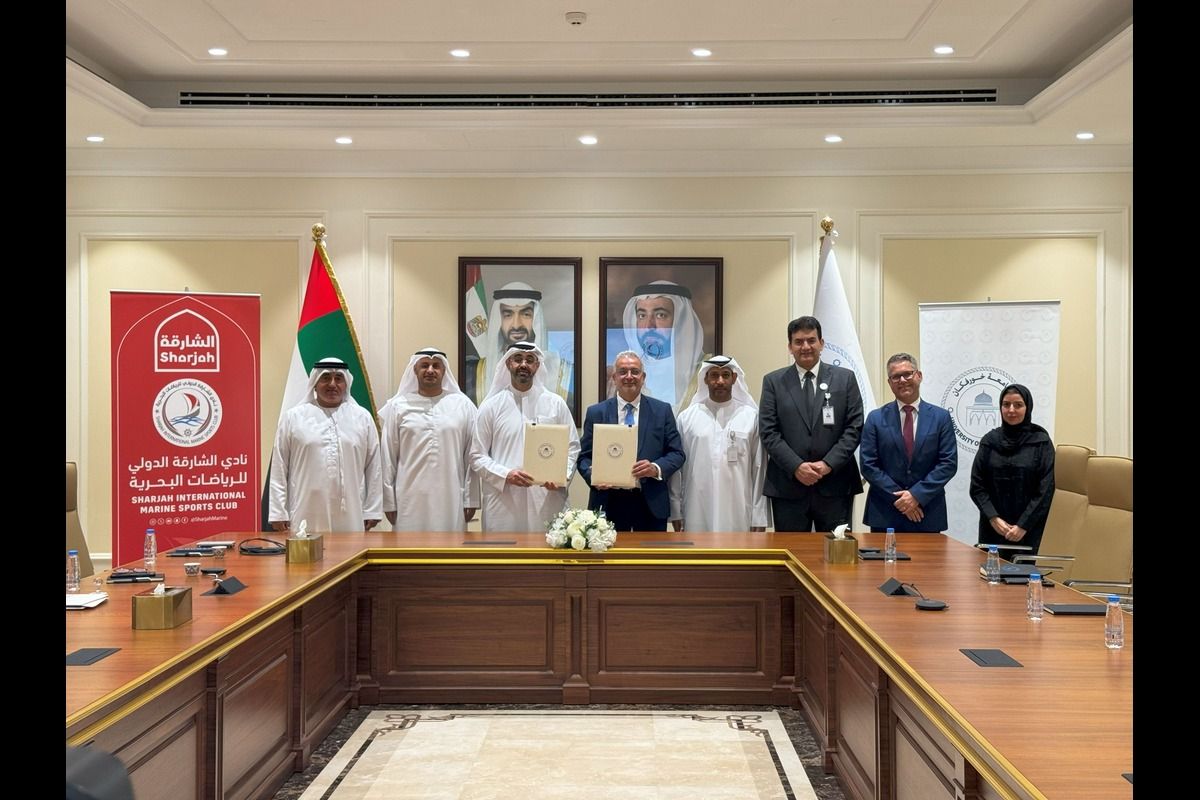 To enhance joint cooperation in the field of marine sciences and aquatic biology MOU between UKF and Sharjah International Marine Sports Club